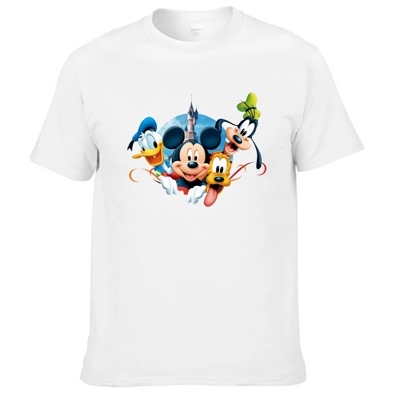 Hot Cartoon Black T-shirt Cotton Men's T-shirt Animation Disney Combination Printed Short-sleeved Loose Mickey Mouse Tops
Hot Cartoon Black T-shirt Cotton Men's T-shirt Animation Disney Combination Printed Short-sleeved Loose Mickey Mouse Tops