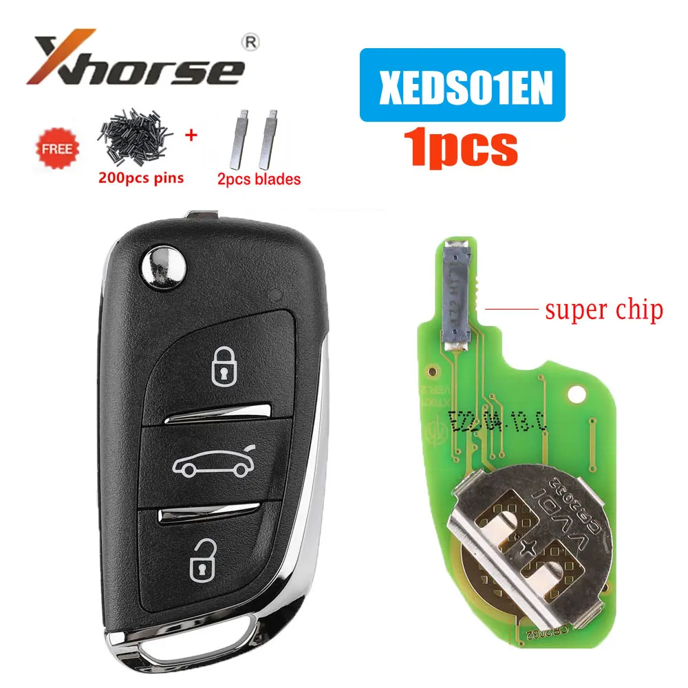 1pcs Xhorse XEDS01EN DS Style Super Remote Key with Super Chip 3 Buttons Car Key for VVDI2 /VVDI MINI Key Tool/VVDI Key Tool Max
1pcs Xhorse XEDS01EN DS Style Super Remote Key with Super Chip 3 Buttons Car Key for VVDI2 /VVDI MINI Key Tool/VVDI Key Tool Max