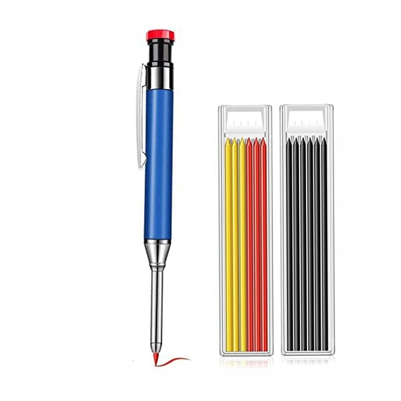 Mechanical Carpenter Pencils Construction Pencils Heavy Duty With Built-In Sharpener + 12 Refills
Mechanical Carpenter Pencils Construction Pencils Heavy Duty With Built-In Sharpener + 12 Refills