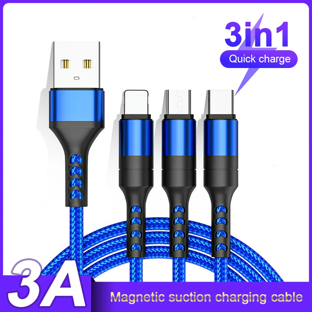 3 в 1 USB-кабель, нейлоновый гибкий кабель Micro USB Type-C для быстрой зарядки телефонов Xiaomi, IPhone, черный
3 в 1 USB-кабель, нейлоновый гибкий кабель Micro USB Type-C для быстрой зарядки телефонов Xiaomi, IPhone, черный