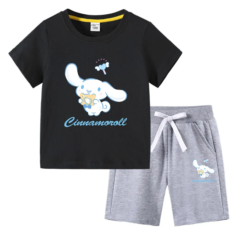 Children T-Shirt Shorts 2Pcs/sets Summer Kuromi Cinnamoroll Lovely Sanrio Anime T Shirt Casual Clothes Girl Boy Sportswear Gifts
Children T-Shirt Shorts 2Pcs/sets Summer Kuromi Cinnamoroll Lovely Sanrio Anime T Shirt Casual Clothes Girl Boy Sportswear Gifts