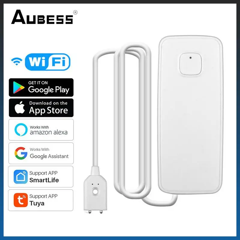 Wifi Flood Alert Overflow Detector Wireless Mini Independent Leak Alarm Tuya Smart App Control Home Security System
Wifi Flood Alert Overflow Detector Wireless Mini Independent Leak Alarm Tuya Smart App Control Home Security System