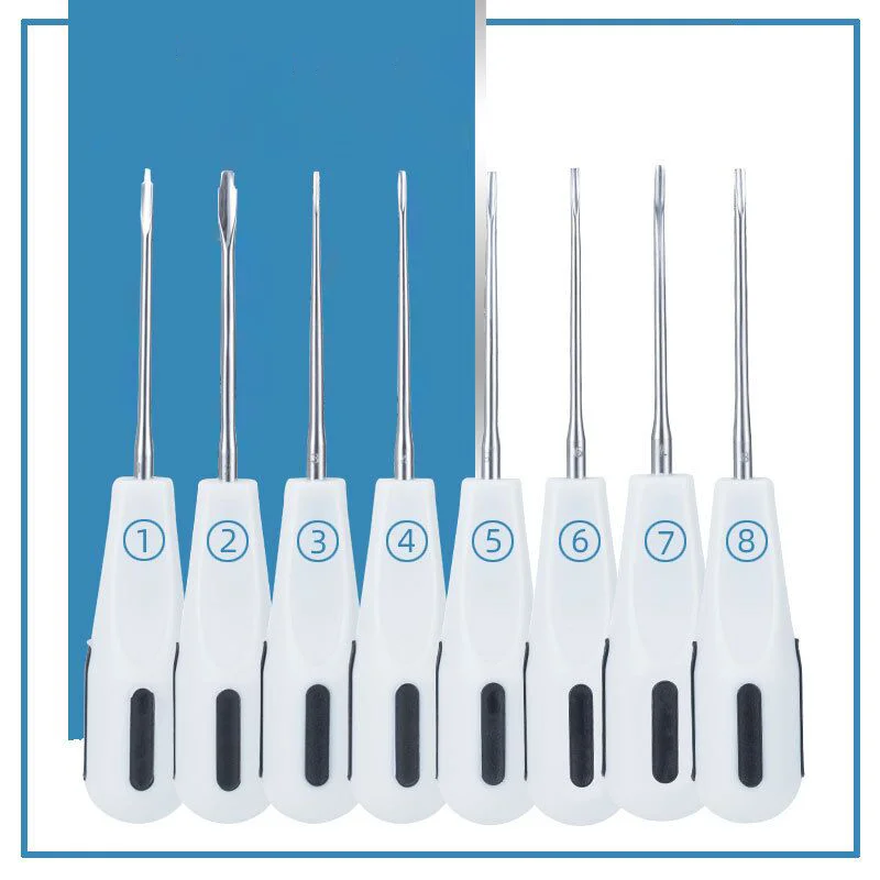8PCS Stainless Steel Dental Luxating Lift Elevators Set Clareador Curved Root Dentist Surgical Instrument Plastic Handle
8PCS Stainless Steel Dental Luxating Lift Elevators Set Clareador Curved Root Dentist Surgical Instrument Plastic Handle