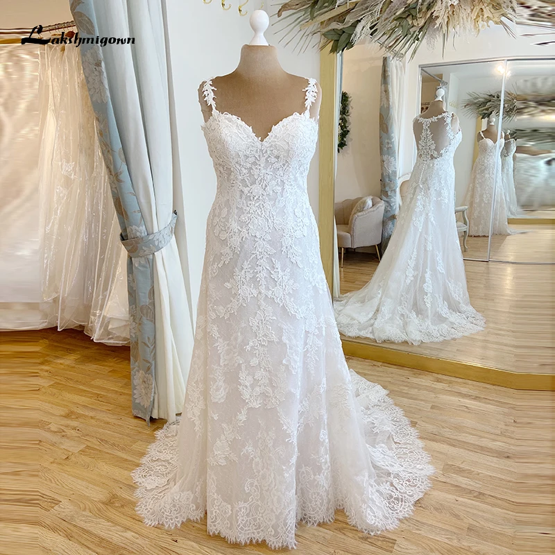 Boho A-Line Wedding Dress For Women Bride Sexy Sweetheart Spaghetti Straps Lace Appliques Bridal Gown Sweep Back Button vestidos
Boho A-Line Wedding Dress For Women Bride Sexy Sweetheart Spaghetti Straps Lace Appliques Bridal Gown Sweep Back Button vestidos