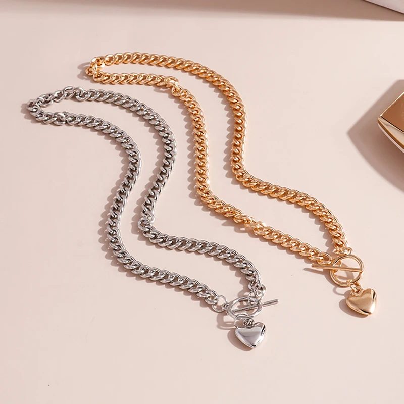 Trendy High Quality New Punk Chunky Chains Love Hearts Chokers Necklaces Hiphop Short Necklaces Collars Party Jewelry
Trendy High Quality New Punk Chunky Chains Love Hearts Chokers Necklaces Hiphop Short Necklaces Collars Party Jewelry
