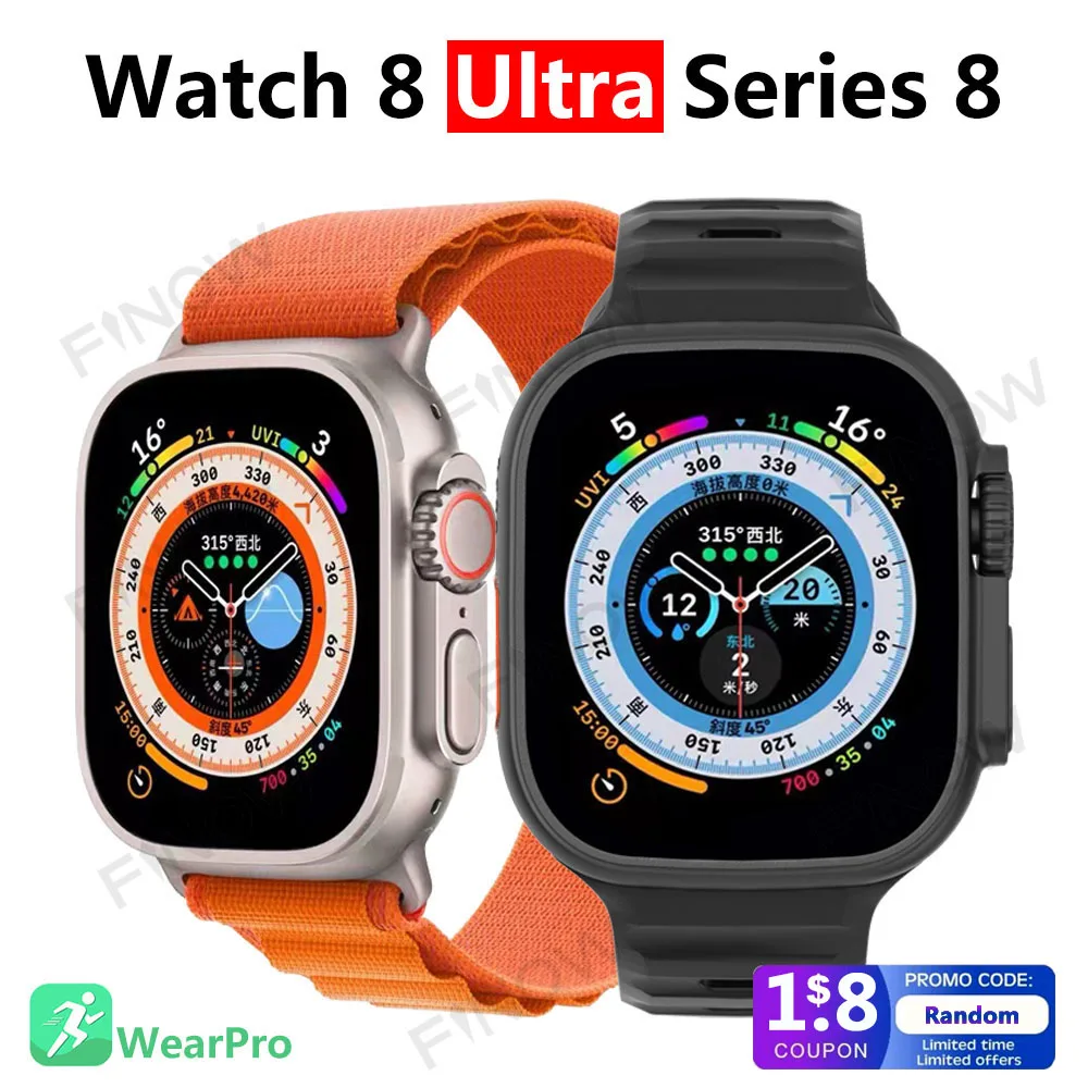 DT8 Ultra Smart Watch Men IWO 16 Watch Serie 8 49mm 2.0 inch HD Screen Thermometer Sports Smartwatch Waterproof for IOS Android
DT8 Ultra Smart Watch Men IWO 16 Watch Serie 8 49mm 2.0 inch HD Screen Thermometer Sports Smartwatch Waterproof for IOS Android