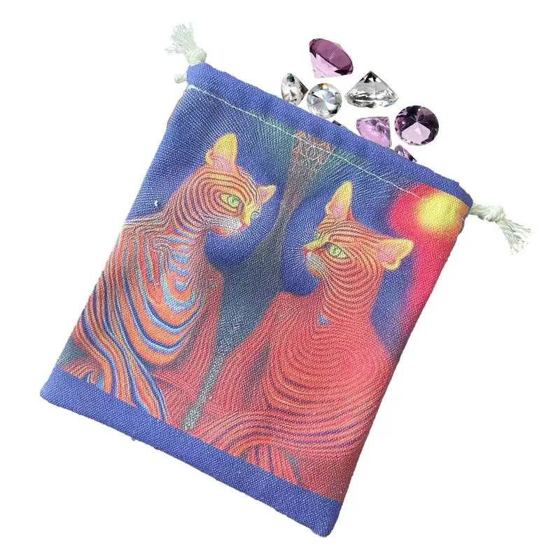 Tarot Bags And Pouches Tarot Dice Bag Velvet Tarot Bag Cat Pattern 13x18cm Drawstring Pouch For Tarot Oracle Cards Sports Card
Tarot Bags And Pouches Tarot Dice Bag Velvet Tarot Bag Cat Pattern 13x18cm Drawstring Pouch For Tarot Oracle Cards Sports Card