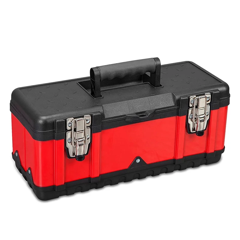 16-Inch Small Portable Tool Box Car Tool Box With Removable Organizer With Built-In Short Non-Slip Handle
16-Inch Small Portable Tool Box Car Tool Box With Removable Organizer With Built-In Short Non-Slip Handle