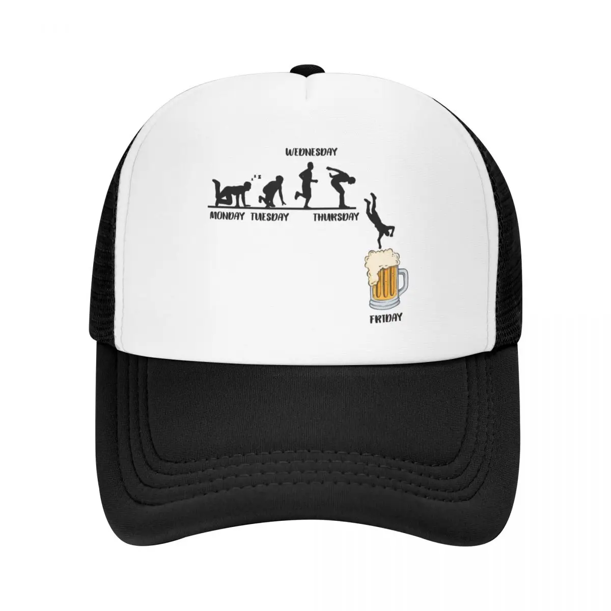 Punk Unisex Monday Tuesday Thursday Friday Beer Baseball Cap Adult Adjustable Trucker Hat for Men Women Outdoor Snapback Caps
Punk Unisex Monday Tuesday Thursday Friday Beer Baseball Cap Adult Adjustable Trucker Hat for Men Women Outdoor Snapback Caps