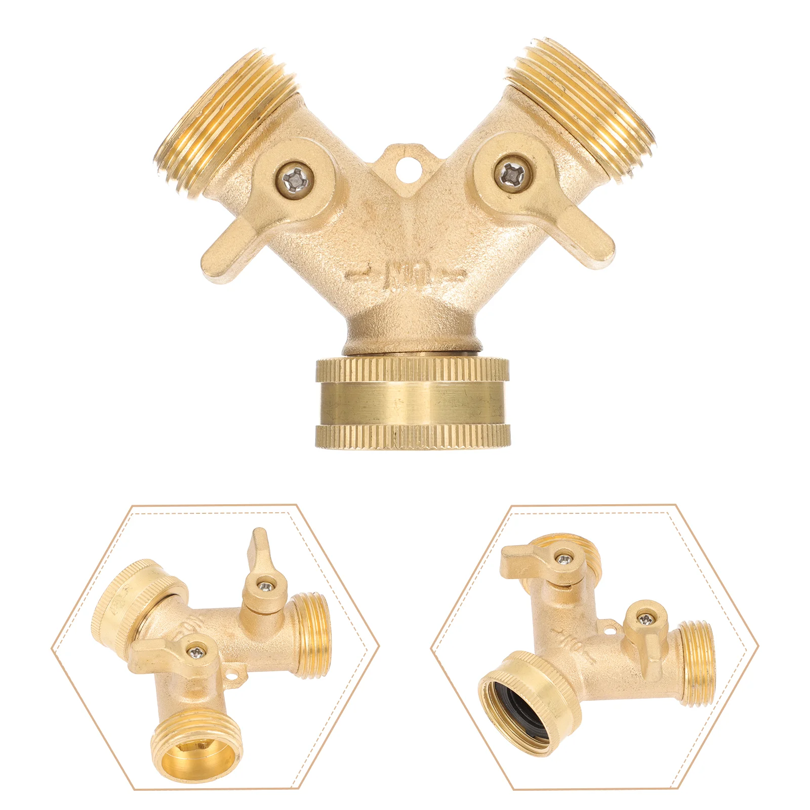Reliable Hose Splitter Durable Hose Adapter Brass Hose Splitter Practical Hose Splitter for Garden Hose
Reliable Hose Splitter Durable Hose Adapter Brass Hose Splitter Practical Hose Splitter for Garden Hose