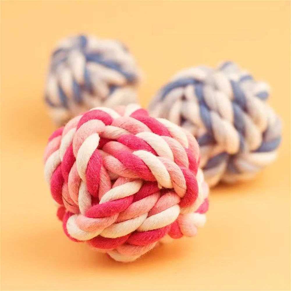 Dog Toys Bite-Resistant Pet Cotton Rope Toy Ball Puppy Golden Teddy Medium and Small Dog Training Dog Bite Ball Supplies 
Dog Toys Bite-Resistant Pet Cotton Rope Toy Ball Puppy Golden Teddy Medium and Small Dog Training Dog Bite Ball Supplies