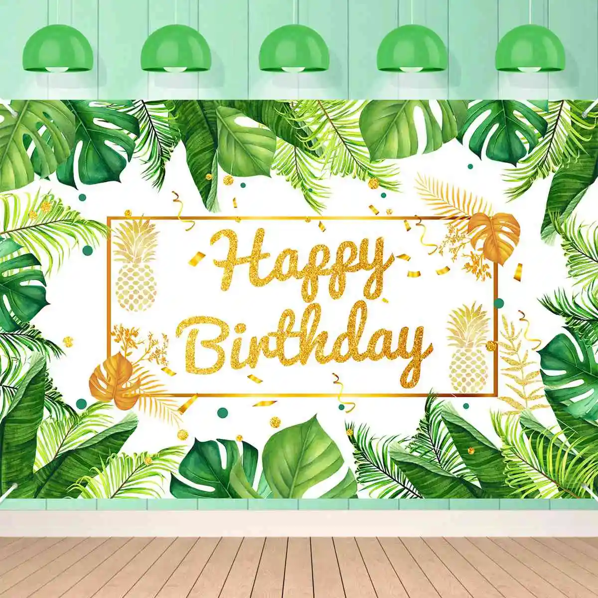 Luau Birthday Party Backdrop Jungle Green Gold Leaves Birthday Decorations Photo Booth Background Party Supplies
Luau Birthday Party Backdrop Jungle Green Gold Leaves Birthday Decorations Photo Booth Background Party Supplies