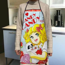 캔디 캔디 만화 주방 앞치마, 저녁 파티 요리 앞치마, 성인 베이킹 액세서리, 방수 패브릭 인쇄 청소 도구