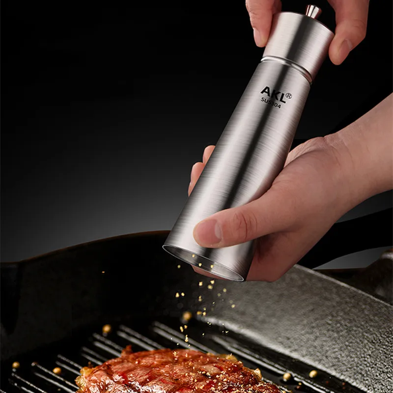 Home Kitchen Accessories Cumin Salt and Pepper Grinder Manual Grinding Bottle 304 Stainless Steel Freshly Ground Pepper Shakers
Home Kitchen Accessories Cumin Salt and Pepper Grinder Manual Grinding Bottle 304 Stainless Steel Freshly Ground Pepper Shakers