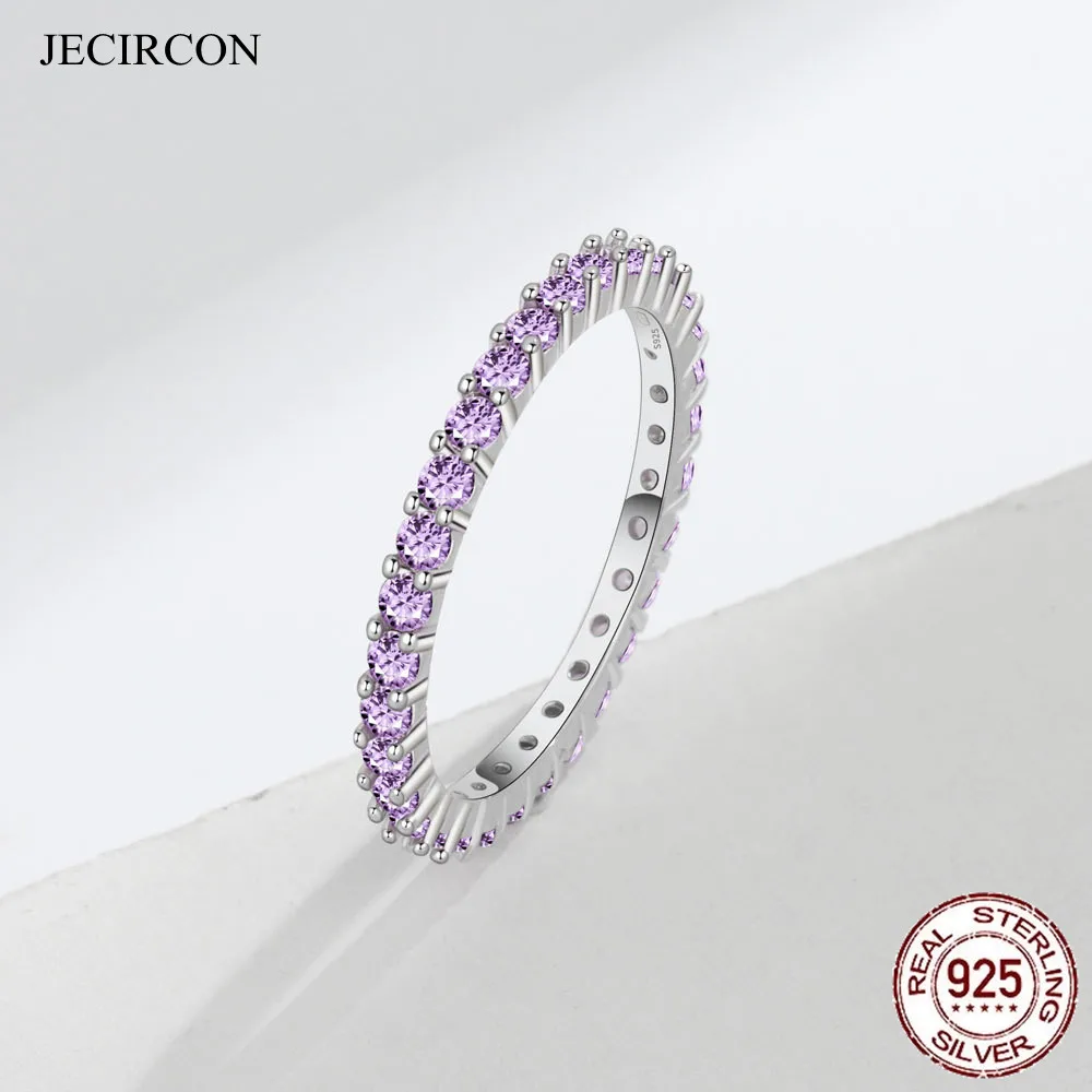 JECIRCON 100% 925 Sterling Silver Romantic Purple Crystal Zircon Ring for Women Wedding Bands Engagement Party Rings Jewelry
JECIRCON 100% 925 Sterling Silver Romantic Purple Crystal Zircon Ring for Women Wedding Bands Engagement Party Rings Jewelry
