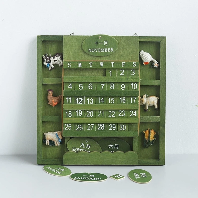 Adjustable Creative Wooden Wall Hanging Chic Vintage Mediterranean Style Calendar Desk Calendar Ornament Cubes
Adjustable Creative Wooden Wall Hanging Chic Vintage Mediterranean Style Calendar Desk Calendar Ornament Cubes