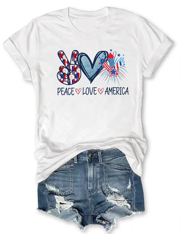 Высококачественные модные женские топы с коротким рукавом мир любовь Америка Женские топы для путешествий графика молодежи и солнечный свет футболка 
Высококачественные модные женские топы с коротким рукавом мир любовь Америка Женские топы для путешествий графика молодежи и солнечный свет футболка