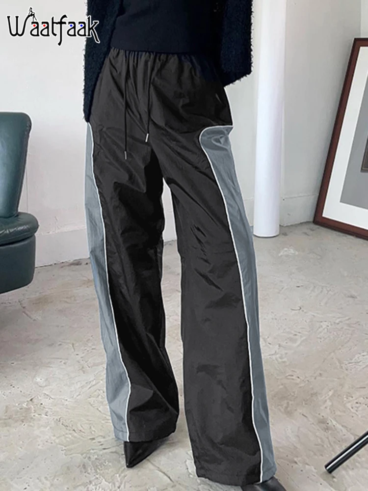Waatfaak Patchwork Straight Sweatpants Loose Streetwear Grey Grunge Parachute Pants Cargo Woman Vintage Retro Harajuku Jogger
Waatfaak Patchwork Straight Sweatpants Loose Streetwear Grey Grunge Parachute Pants Cargo Woman Vintage Retro Harajuku Jogger