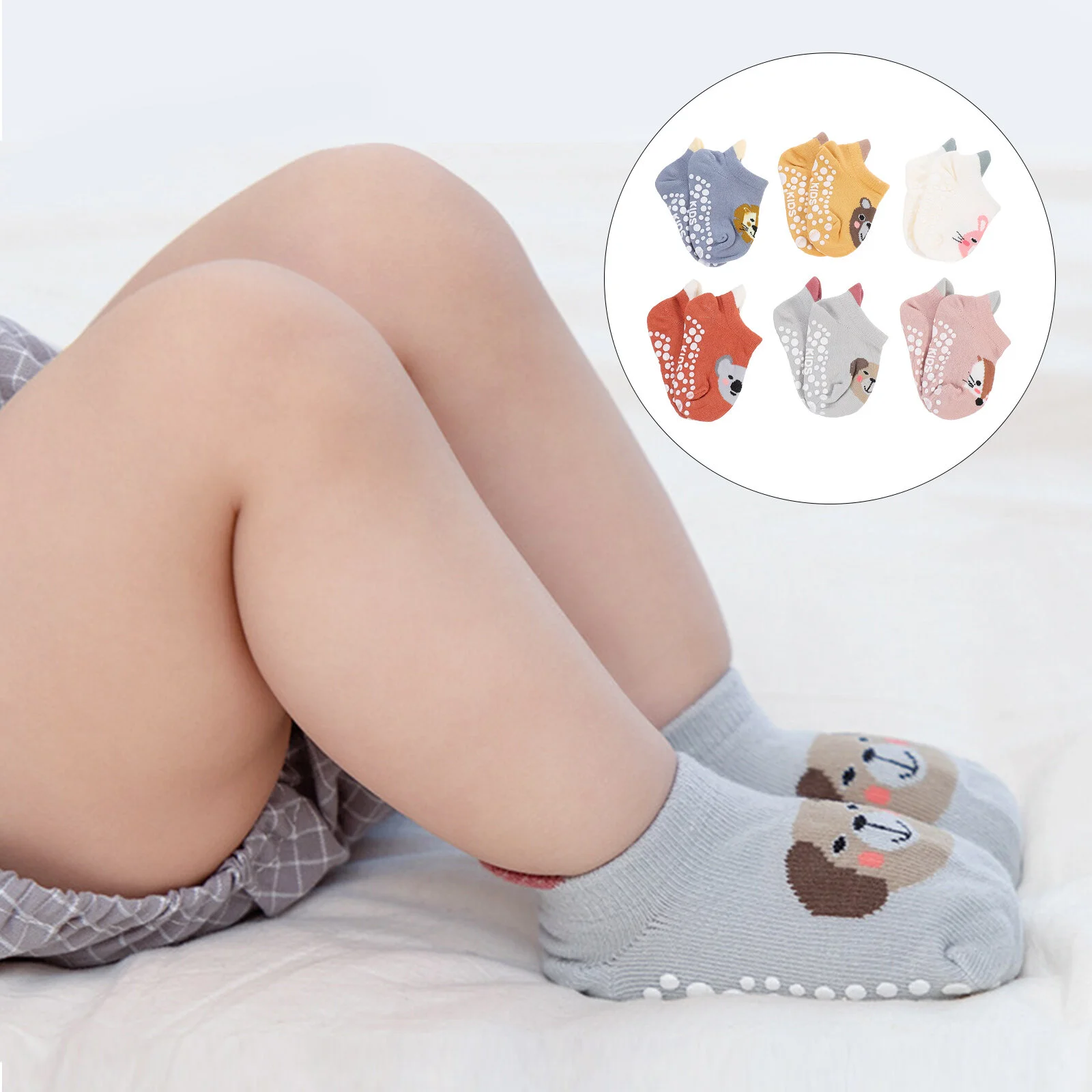 6 Pairs Cotton Socks Breathable Ankle Sock Non- Floor Socks for Unisex Newborn Kids
6 Pairs Cotton Socks Breathable Ankle Sock Non- Floor Socks for Unisex Newborn Kids