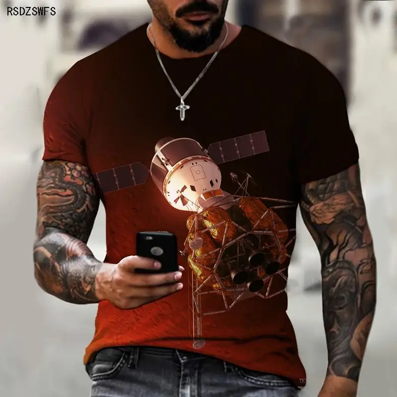 Astronaut Space Station 3D Printing Full Color Men's Oversized T-shirt Summer Sports Street Fitness Football Top Short Sleeve
Astronaut Space Station 3D Printing Full Color Men's Oversized T-shirt Summer Sports Street Fitness Football Top Short Sleeve