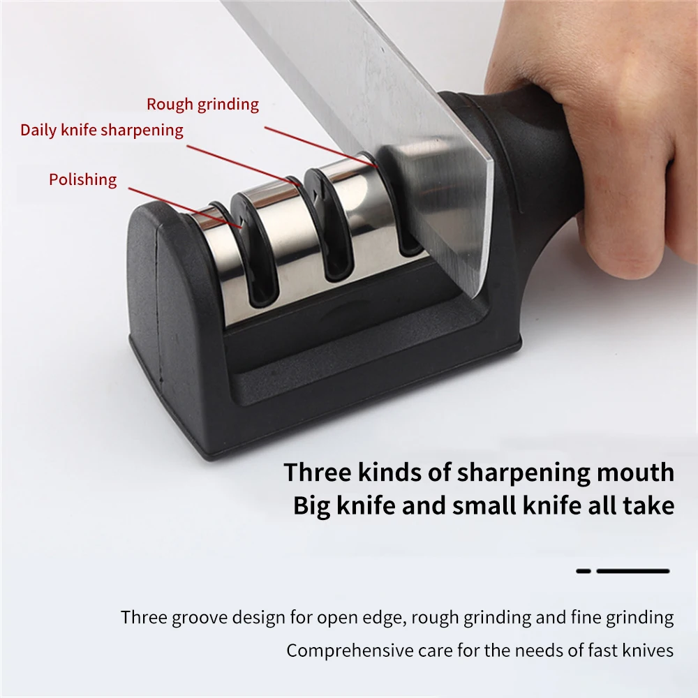 Multi-functional Quick Sharpening Tool Household Multi-functional Professional Knives Sharpener Knife Sharpener 3-segment Black
Multi-functional Quick Sharpening Tool Household Multi-functional Professional Knives Sharpener Knife Sharpener 3-segment Black
