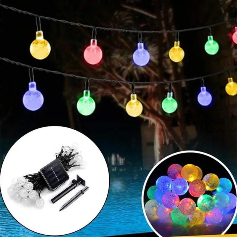 Уличные светодиодные гирлянды на солнечной батарее с хрустальными шариками, водонепроницаемая лампа для внутреннего дворика для свадебно... 
Уличные светодиодные гирлянды на солнечной батарее с хрустальными шариками, водонепроницаемая лампа для внутреннего дворика для свадебно...