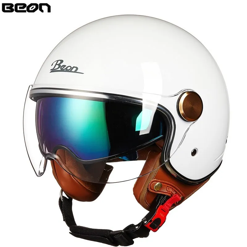 Мотоциклетный шлем BEON в стиле ретро всесезонный универсальный с двойными