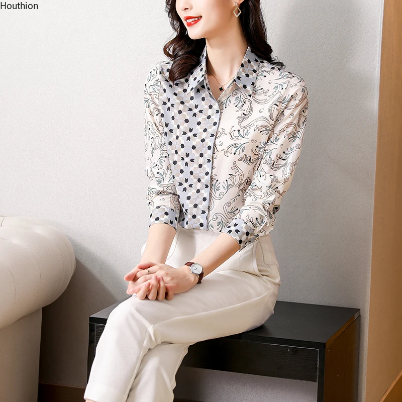 Chiffon Loose Women's Blouses New Fashion Printing Buttons Polo Shirt Spring Casual Long Sleeve Female Clothing
Chiffon Loose Women's Blouses New Fashion Printing Buttons Polo Shirt Spring Casual Long Sleeve Female Clothing
