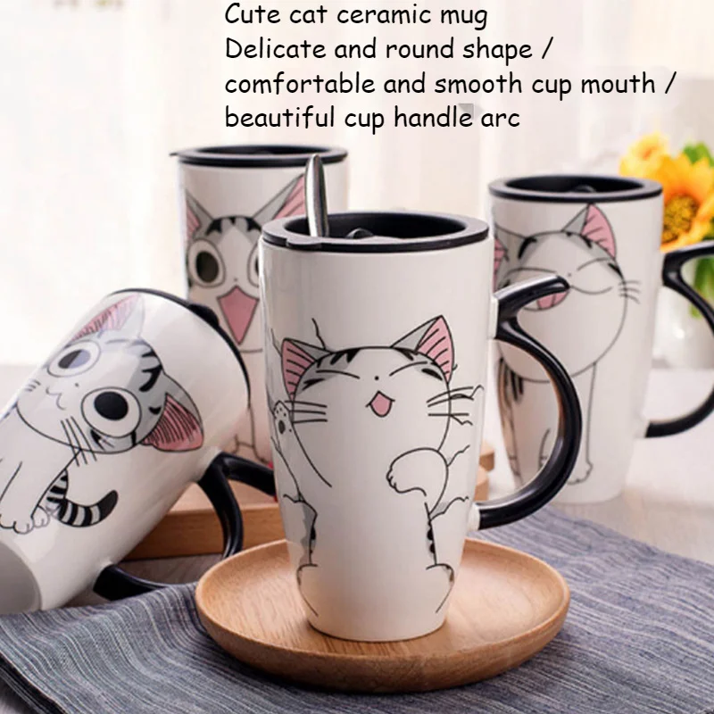 600ml Cute Cat Ceramics Coffee Mug with Lid Large Capacity Animal Mugs Creative Drinkware Coffee Tea Cups Novelty Gifts Milk Cup
600ml Cute Cat Ceramics Coffee Mug with Lid Large Capacity Animal Mugs Creative Drinkware Coffee Tea Cups Novelty Gifts Milk Cup
