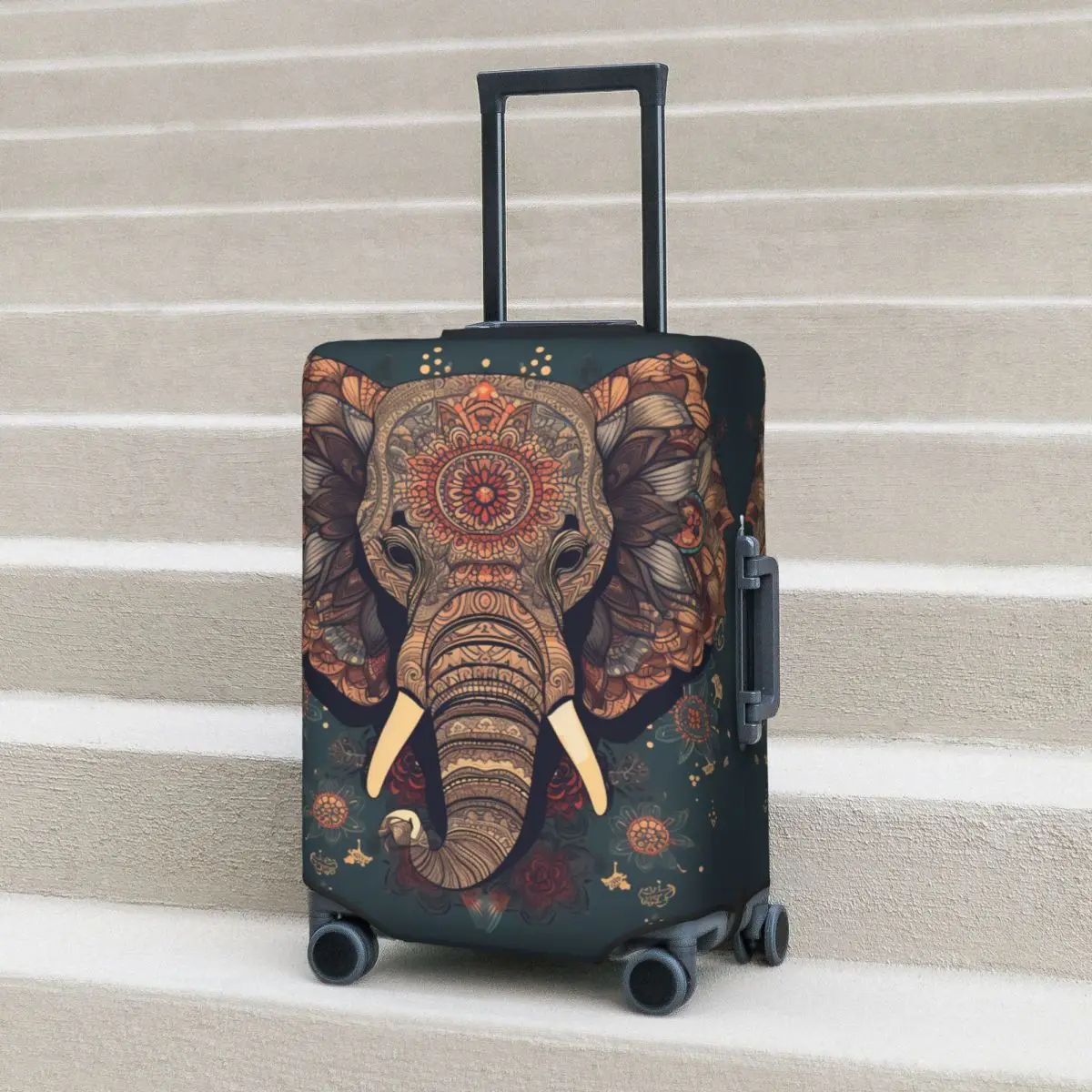 Elephant Suitcase Cover Floral Mandala Animal Holiday Travel Elastic Luggage Supplies Protection
Elephant Suitcase Cover Floral Mandala Animal Holiday Travel Elastic Luggage Supplies Protection