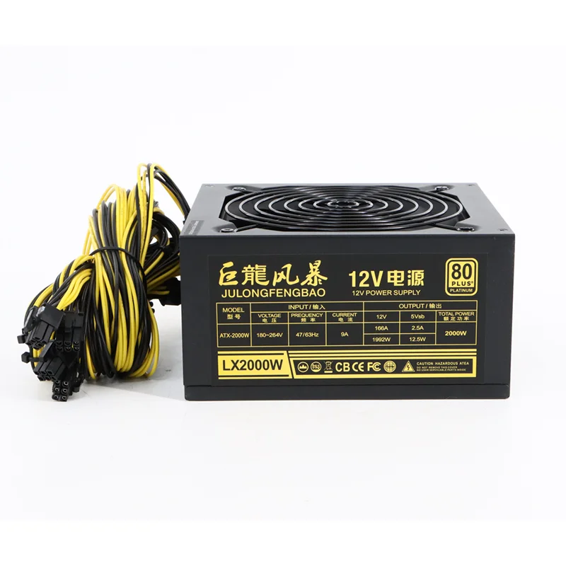 Silent single channel 2000w power supply julongfengbao 1800w 2200w 4U power supply support 10*6pin connector power supply
Silent single channel 2000w power supply julongfengbao 1800w 2200w 4U power supply support 10*6pin connector power supply
