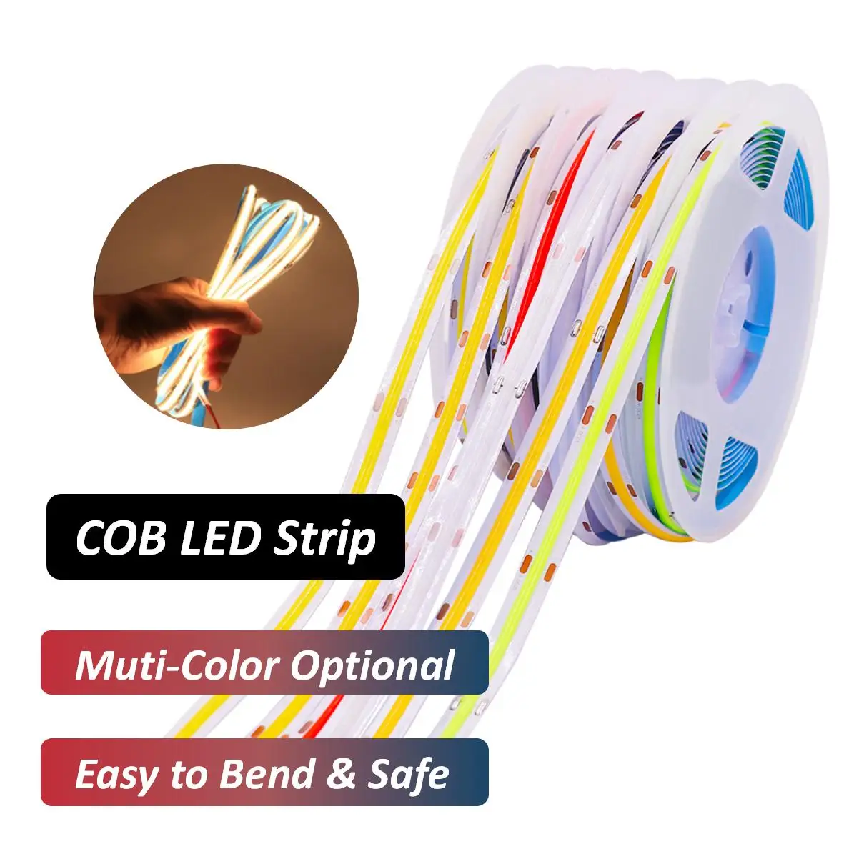 5M COB LED Strip Light 320 LEDs/m High Density Flexible Tape Ribbon 3000-6500K RA90 Lights DC12V Led Lights 16 Ft Tv Backlight
5M COB LED Strip Light 320 LEDs/m High Density Flexible Tape Ribbon 3000-6500K RA90 Lights DC12V Led Lights 16 Ft Tv Backlight