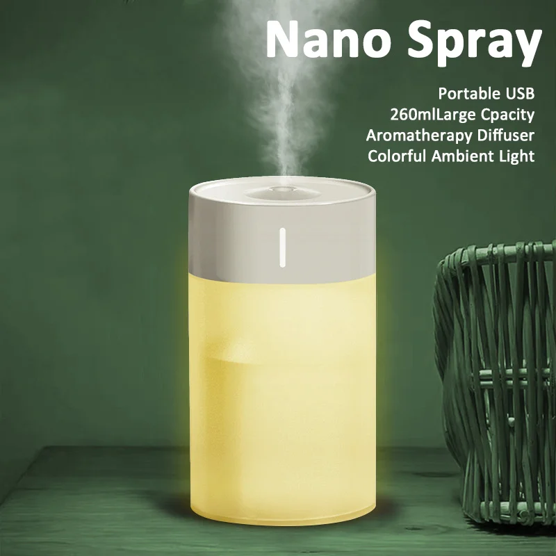 Usb Car Humidifier Air Purifier with Led Night Lamp 260ml Ultrasonic Essential Oil Diffuser Aroma Mist Sprayer for Home Bedroom
Usb Car Humidifier Air Purifier with Led Night Lamp 260ml Ultrasonic Essential Oil Diffuser Aroma Mist Sprayer for Home Bedroom