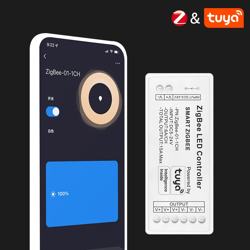 DC12-24V RGB+CCT/rgbw Tuya Zigbee Smart LED Strip Controller Voice Control Work With Echo Plus SmartThings ZIGBEE 3.0 HUB
DC12-24V RGB+CCT/rgbw Tuya Zigbee Smart LED Strip Controller Voice Control Work With Echo Plus SmartThings ZIGBEE 3.0 HUB