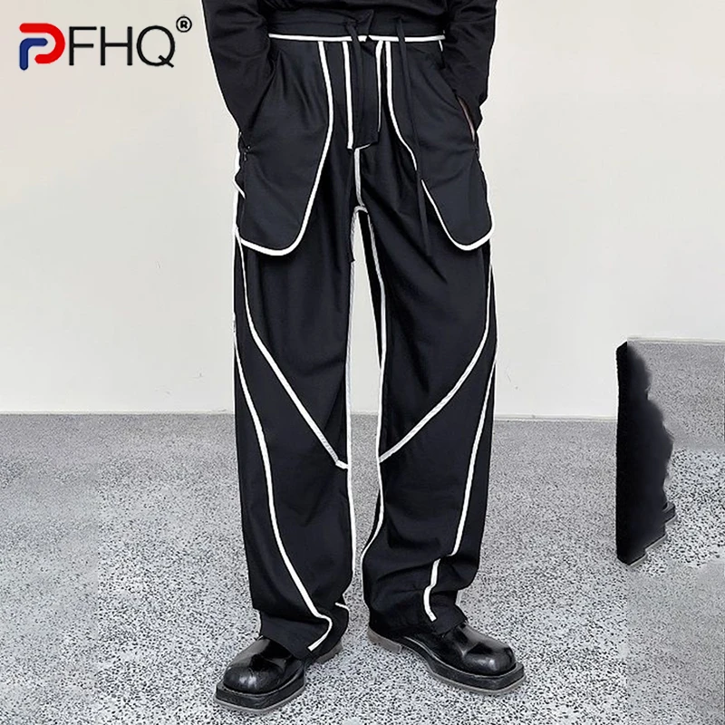 PFHQ Trendy Men's Pants Color Contrast Stitched 2023 Korean Fashion Bright Line Decorate Wide Leg Darkwear Male Trousers Elegant
PFHQ Trendy Men's Pants Color Contrast Stitched 2023 Korean Fashion Bright Line Decorate Wide Leg Darkwear Male Trousers Elegant