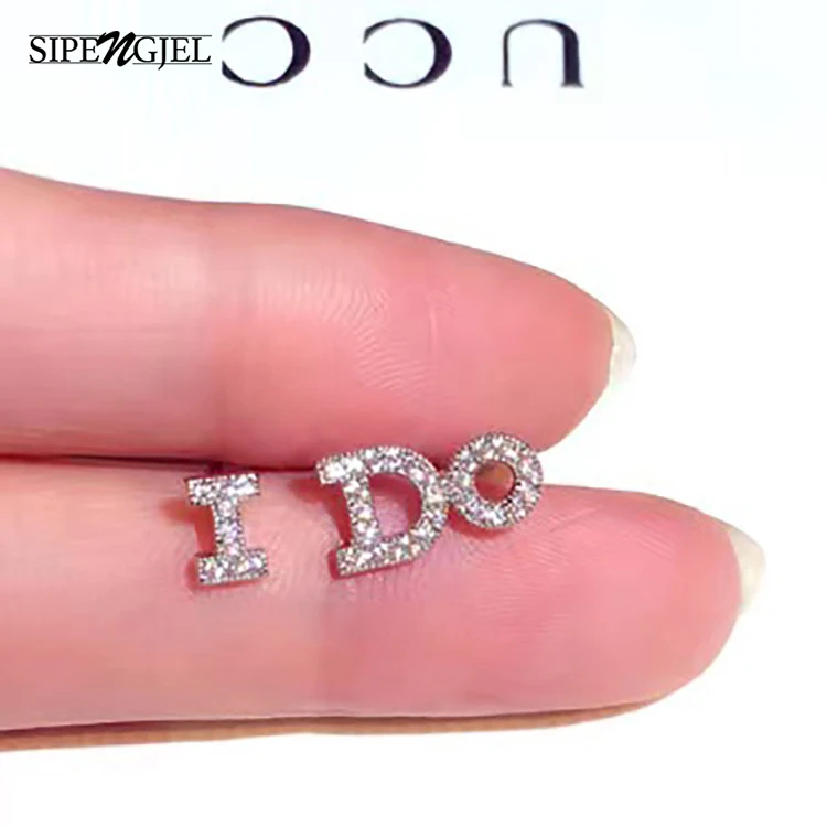 SIPENGJEL Fashion Cubic Zircon Letter Stud Earrings Creativity Geometric Gold Color Piercing Stud Earrings Party Jewelry Gift
SIPENGJEL Fashion Cubic Zircon Letter Stud Earrings Creativity Geometric Gold Color Piercing Stud Earrings Party Jewelry Gift