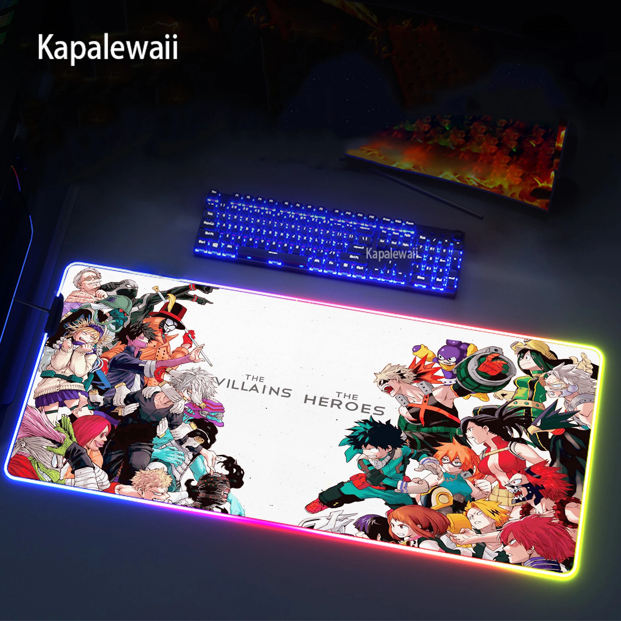 My Hero Academia RGB Lights Pc Gamer Accessories Led MousePad Large Desk Play Mat With Backlit Gaming Desk Play Mat Pads 
My Hero Academia RGB Lights Pc Gamer Accessories Led MousePad Large Desk Play Mat With Backlit Gaming Desk Play Mat Pads