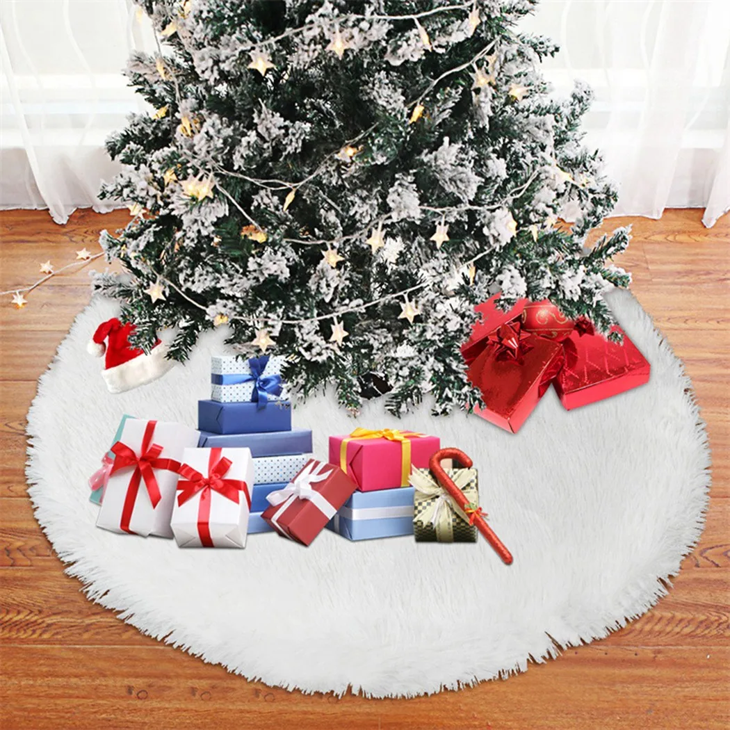 78/90/122cm Christmas Tree Skirt Faux Fur Carpet Snowflake White Plush Mat For Home Xmas Tree New Year Decor Noel Apron Ornament
78/90/122cm Christmas Tree Skirt Faux Fur Carpet Snowflake White Plush Mat For Home Xmas Tree New Year Decor Noel Apron Ornament