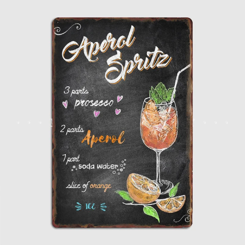 Aperol Spritz Cocktail Bar Metal Sign Plates Customize Club Bar Wall Pub Tin Sign Posters
Aperol Spritz Cocktail Bar Metal Sign Plates Customize Club Bar Wall Pub Tin Sign Posters