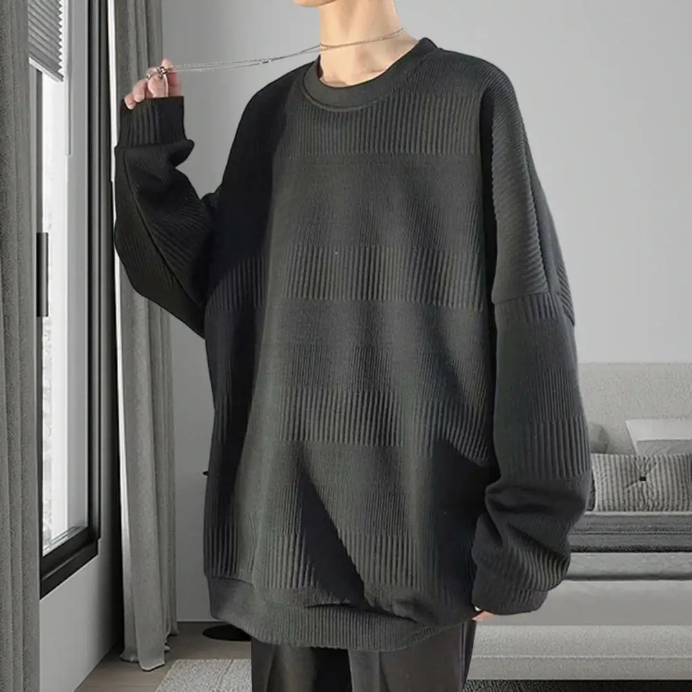 Men Sweatshirt Spring Autumn O-neck Long Sleeve Men Sweatshirt Solid Color Jacquard Design Loose Fit Casual Pullover Men Tops
Men Sweatshirt Spring Autumn O-neck Long Sleeve Men Sweatshirt Solid Color Jacquard Design Loose Fit Casual Pullover Men Tops