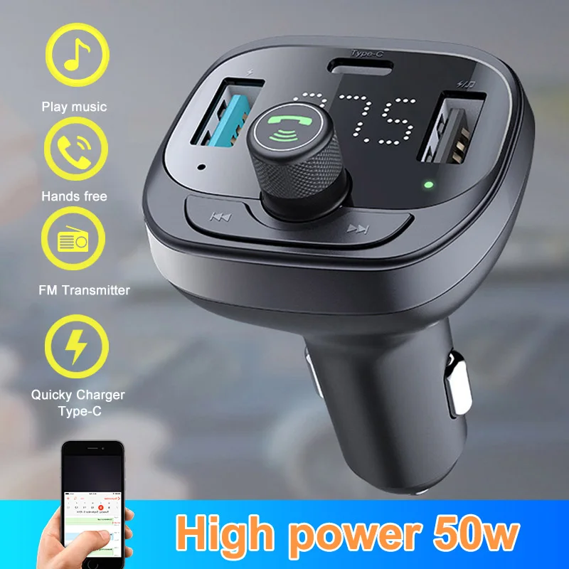 Автомобильный FM-передатчик, Автомобильный MP3-плеер PD 50 Вт Type C QC3.0 2 USB зарядное устройство, автомобильный Bluetooth-совместимый беспроводной FM-тра...
Автомобильный FM-передатчик, Автомобильный MP3-плеер PD 50 Вт Type C QC3.0 2 USB зарядное устройство, автомобильный Bluetooth-совместимый беспроводной FM-тра...