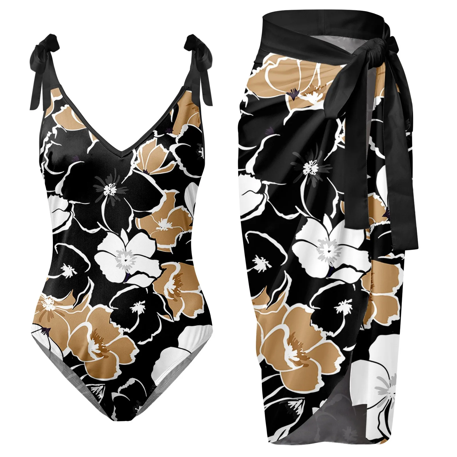 Womens V Neck Flower Printed Swimsuit Apron Skirt Bikini Sets Women's Thong Swimsuit Yellow Bikini
Womens V Neck Flower Printed Swimsuit Apron Skirt Bikini Sets Women's Thong Swimsuit Yellow Bikini