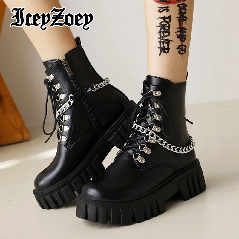 Женские полусапожки IceyZoey, Черные полусапожки на толстой подошве, сексуальная стильная обувь, Размеры 35-41, 2022
Женские полусапожки IceyZoey, Черные полусапожки на толстой подошве, сексуальная стильная обувь, Размеры 35-41, 2022