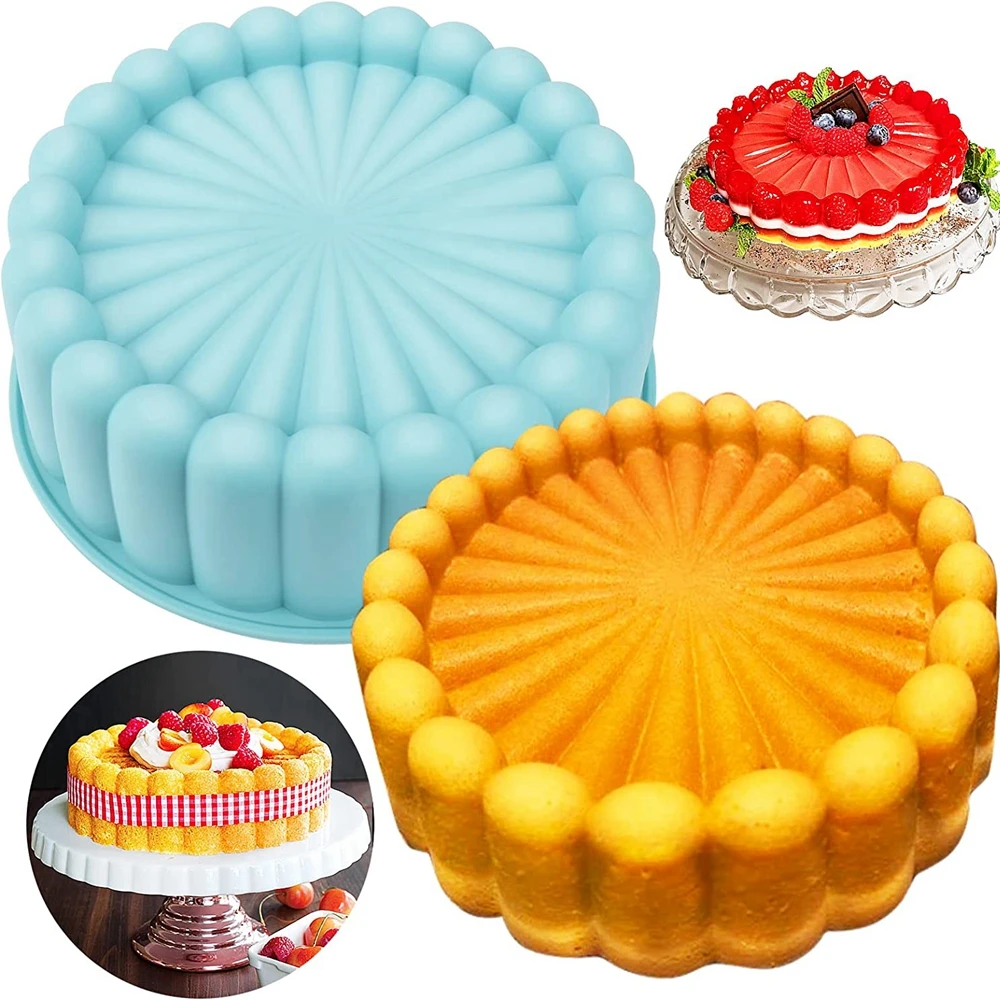 Silicone Charlotte Cake Pan 8 Inch Nonstick Round Silicone Molds for Cheese cake Brownie Tart Pie Flan Bread Baking Pans
Silicone Charlotte Cake Pan 8 Inch Nonstick Round Silicone Molds for Cheese cake Brownie Tart Pie Flan Bread Baking Pans