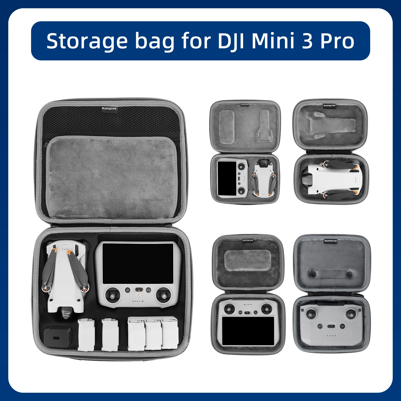 

Sunnylife Carrying Case for DJI MAVIC MINI 3 PRO Drone Body Portable Box RC Remote Control Bag Fly More Cine Premium Combo Case