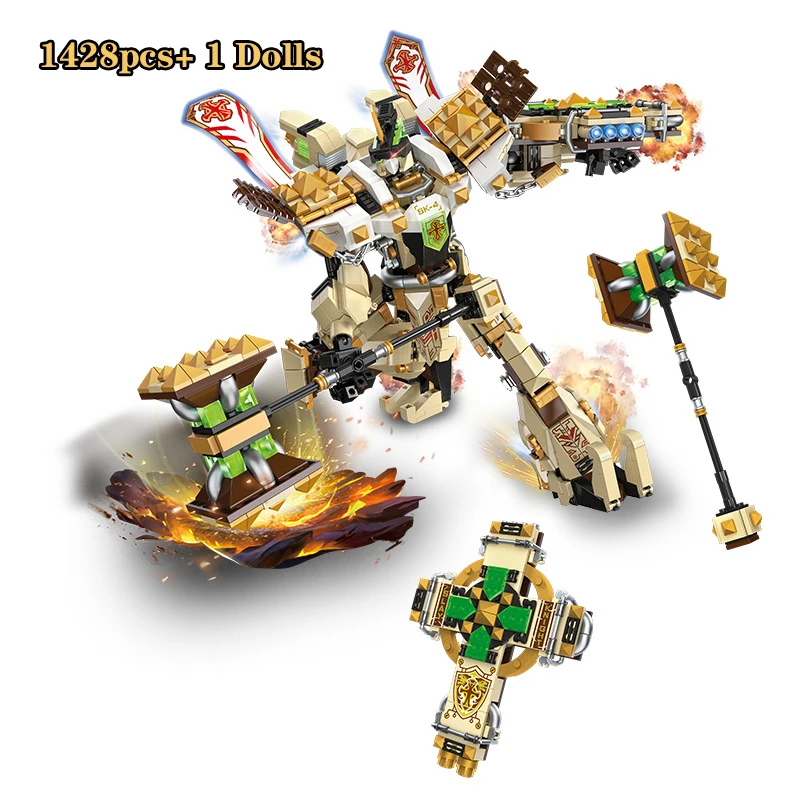 1428PCS Creative Killing Knight Mecha Building Block Robot Model Building block Toys DIY Boy Birthday Toys Gift For Children
1428PCS Creative Killing Knight Mecha Building Block Robot Model Building block Toys DIY Boy Birthday Toys Gift For Children