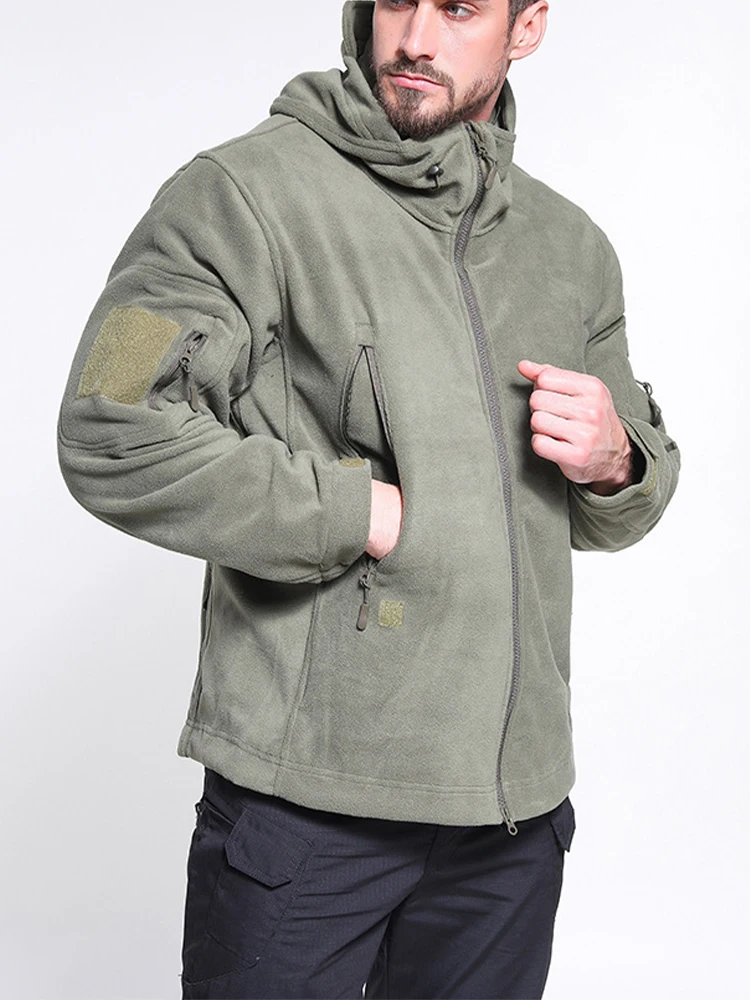 Autumn Winter Fleece Thicken Jacket for Men Tactical Thermal Warm Cargo Jackets Outdoor Windproof Warm Hooded Casual Work Coat
Autumn Winter Fleece Thicken Jacket for Men Tactical Thermal Warm Cargo Jackets Outdoor Windproof Warm Hooded Casual Work Coat
