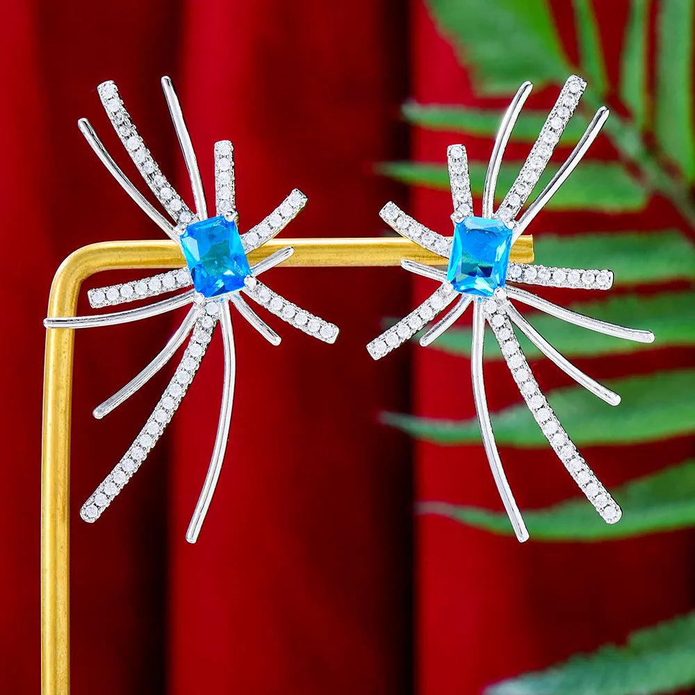 GODKI Роскошные серьги фейерверки Снежинка трендовые кубические циркониевые индийские Золотые серьги для женщин Свадебные вечерние ювелирн... 
GODKI Роскошные серьги фейерверки Снежинка трендовые кубические циркониевые индийские Золотые серьги для женщин Свадебные вечерние ювелирн...