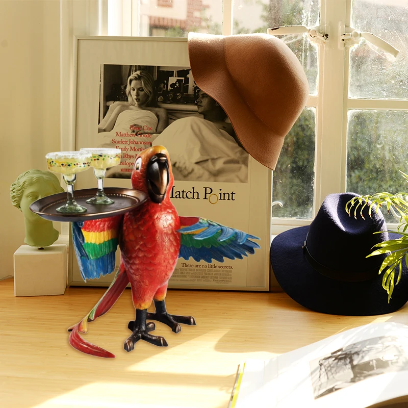 Parrot waiter plate Creative art resin decoration three-dimensional tabletop crafts garden decoration
Parrot waiter plate Creative art resin decoration three-dimensional tabletop crafts garden decoration