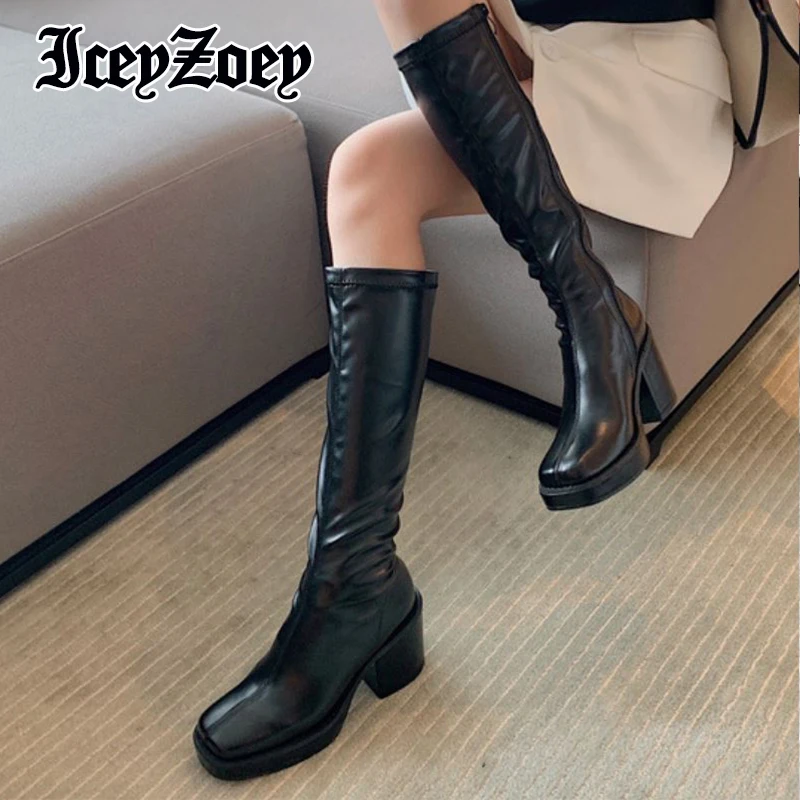 Женские сапоги на платформе IceyZoey, черные сапоги до колена, на высоком каблуке, Размеры 35-40, 2022
Женские сапоги на платформе IceyZoey, черные сапоги до колена, на высоком каблуке, Размеры 35-40, 2022